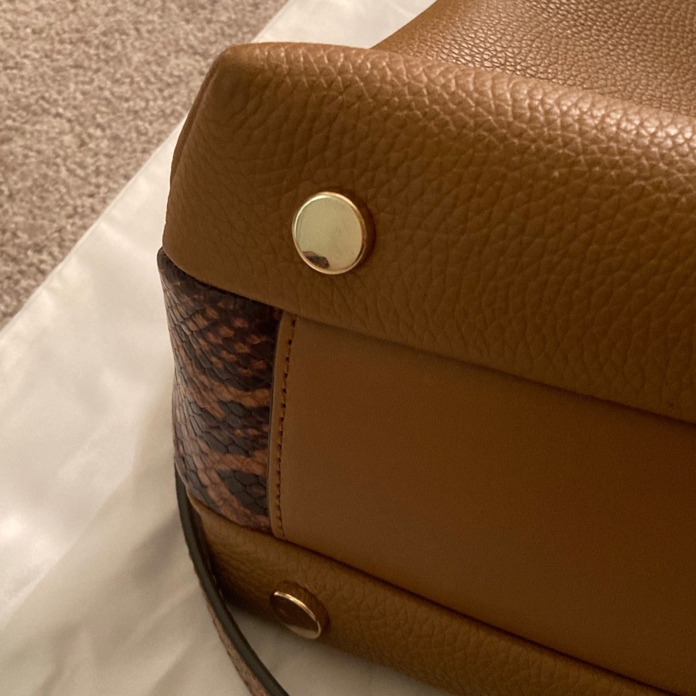 Michael Kors Rollins Python-Embossed Leather Satc… - image 5